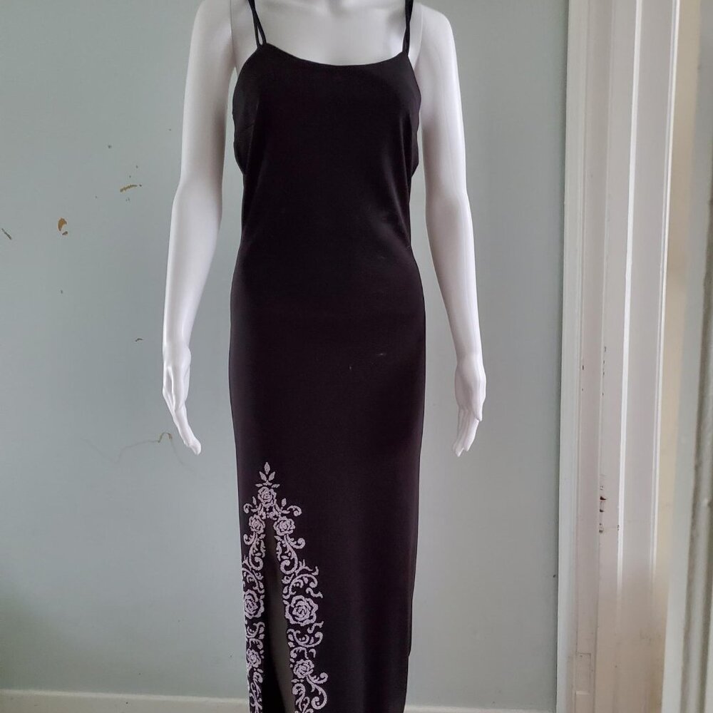 Black beaded gown